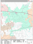 St. Peters  Wall Map Premium Style